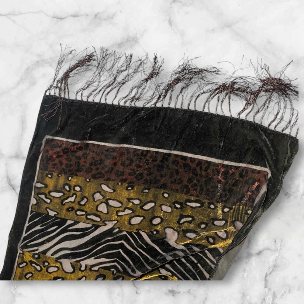 Grand 100% silk scarf 72x 20 inches